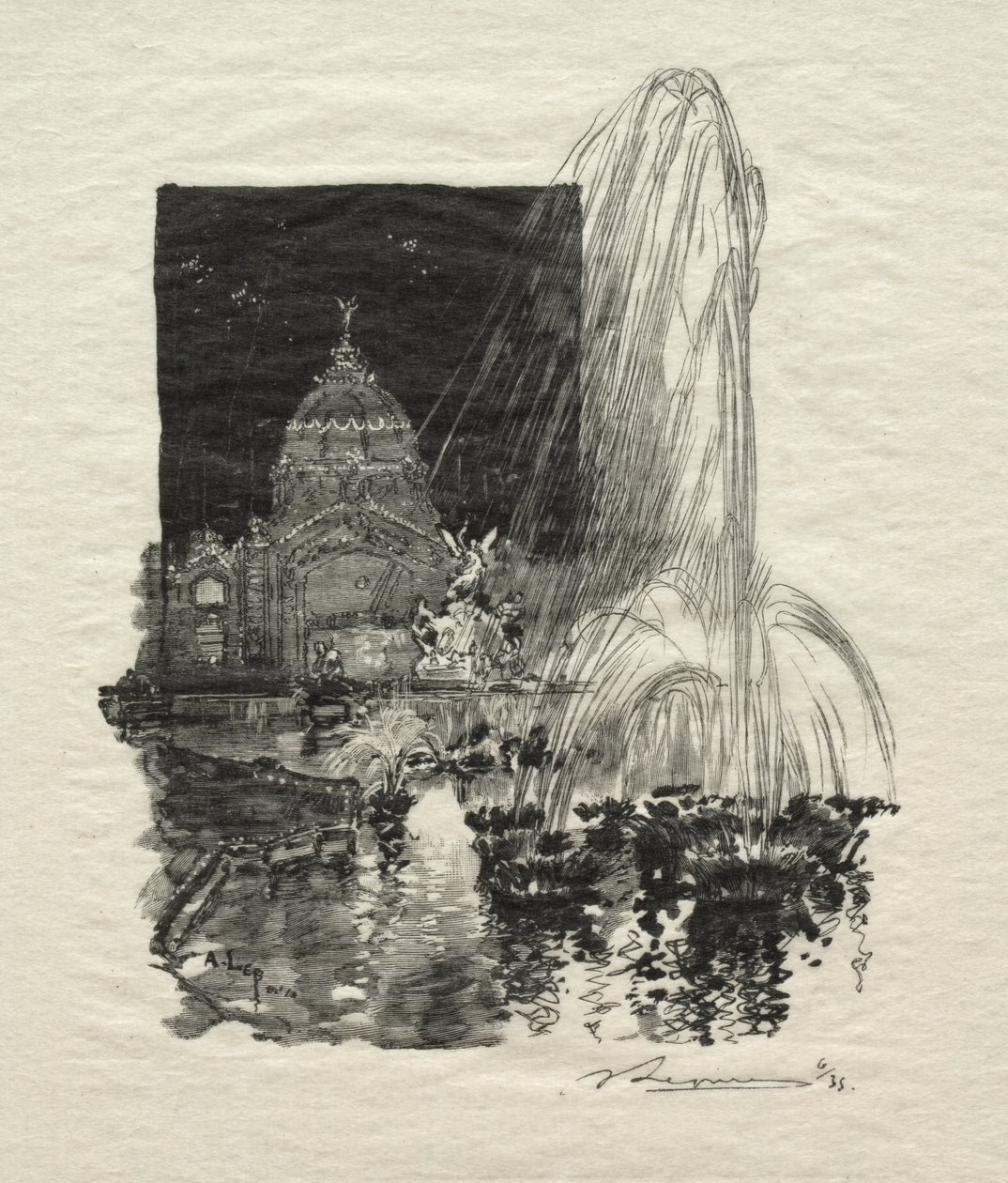 Aydınlık Çeşmeler by Auguste Louis Lepère