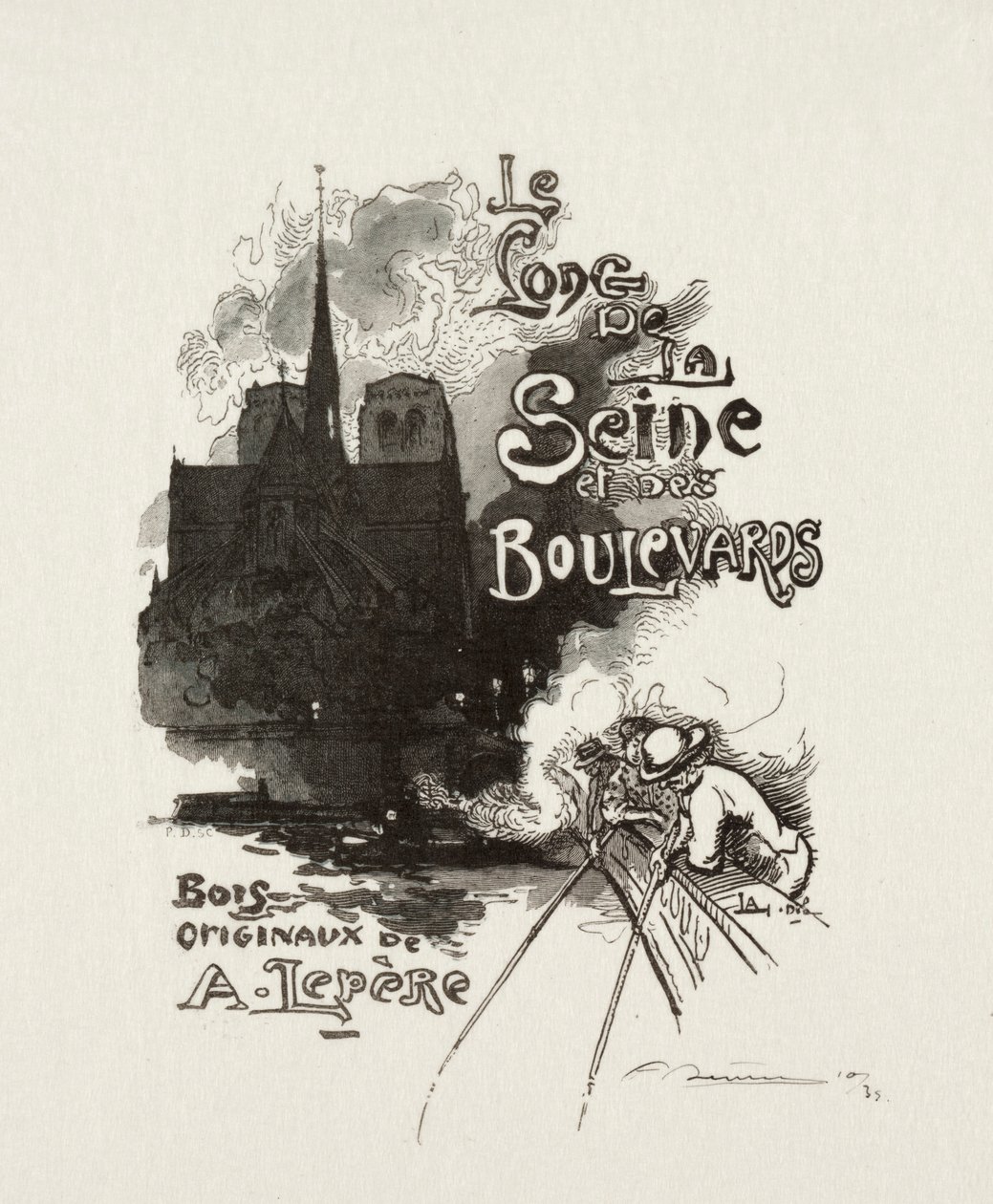 Frontispiece: Seine ve Bulvarlar boyunca. by Auguste Louis Lepère