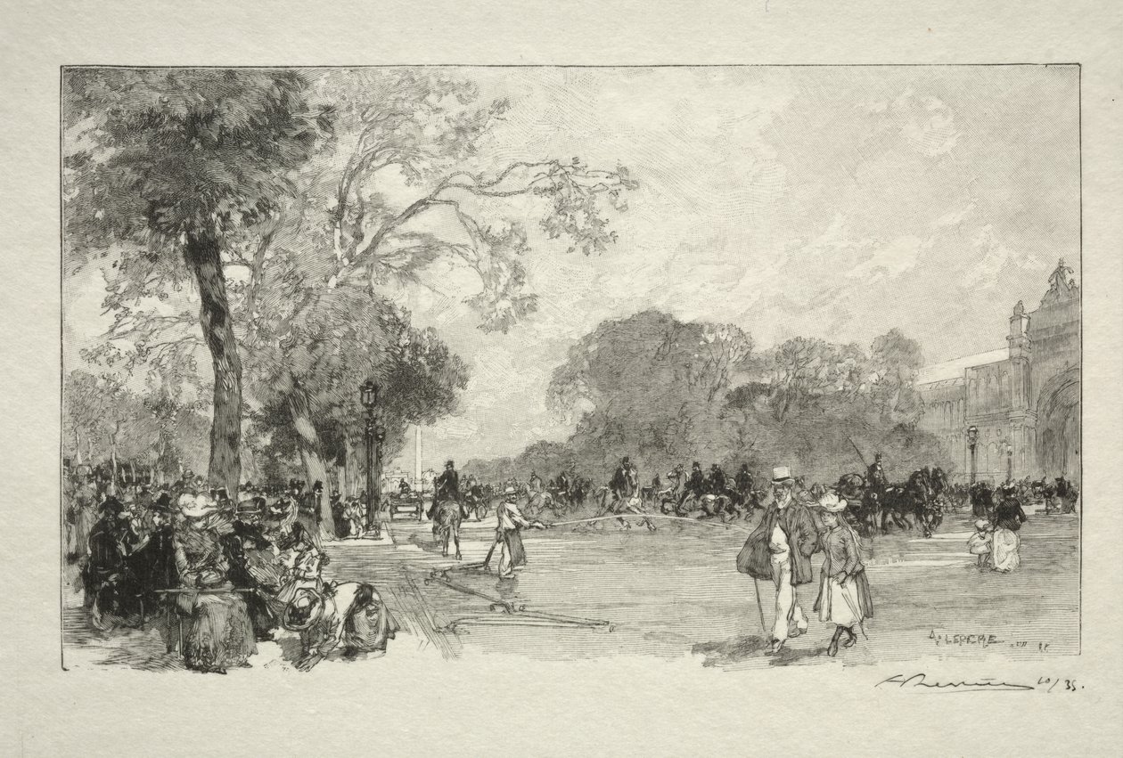 Avenue des Champs-Elysees by Auguste Louis Lepère