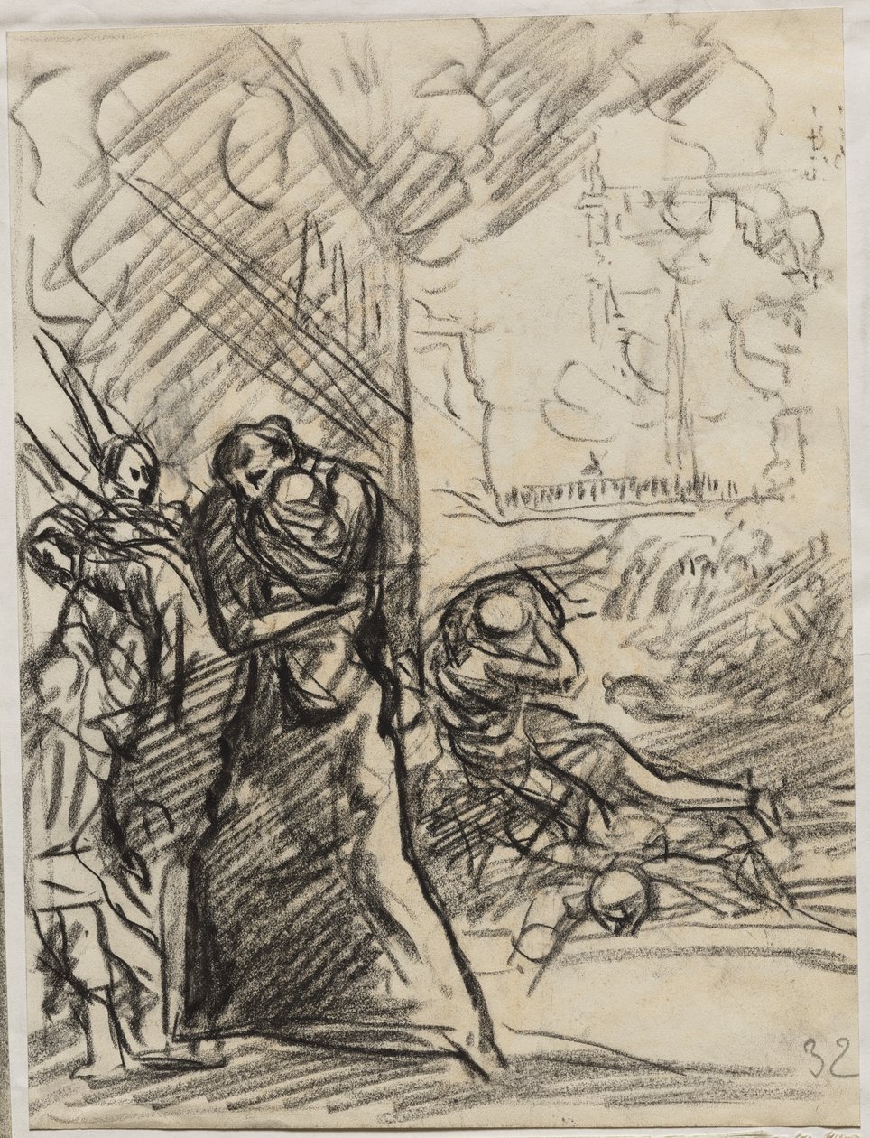 Louvain Ateşi by Auguste Louis Lepère
