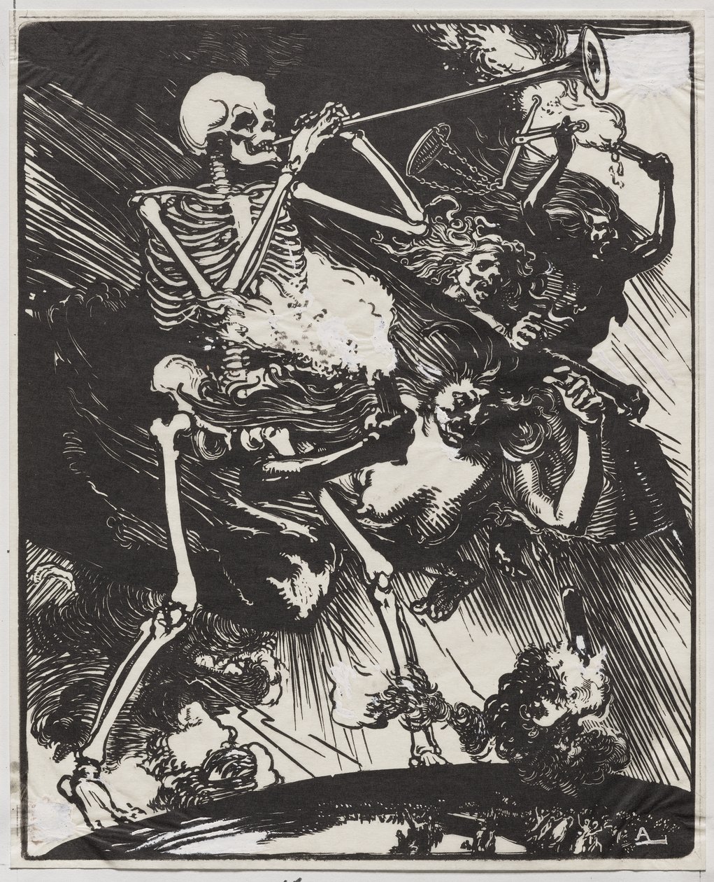 Ölüm ve tutkular yeryüzünde eriyor by Auguste Louis Lepère