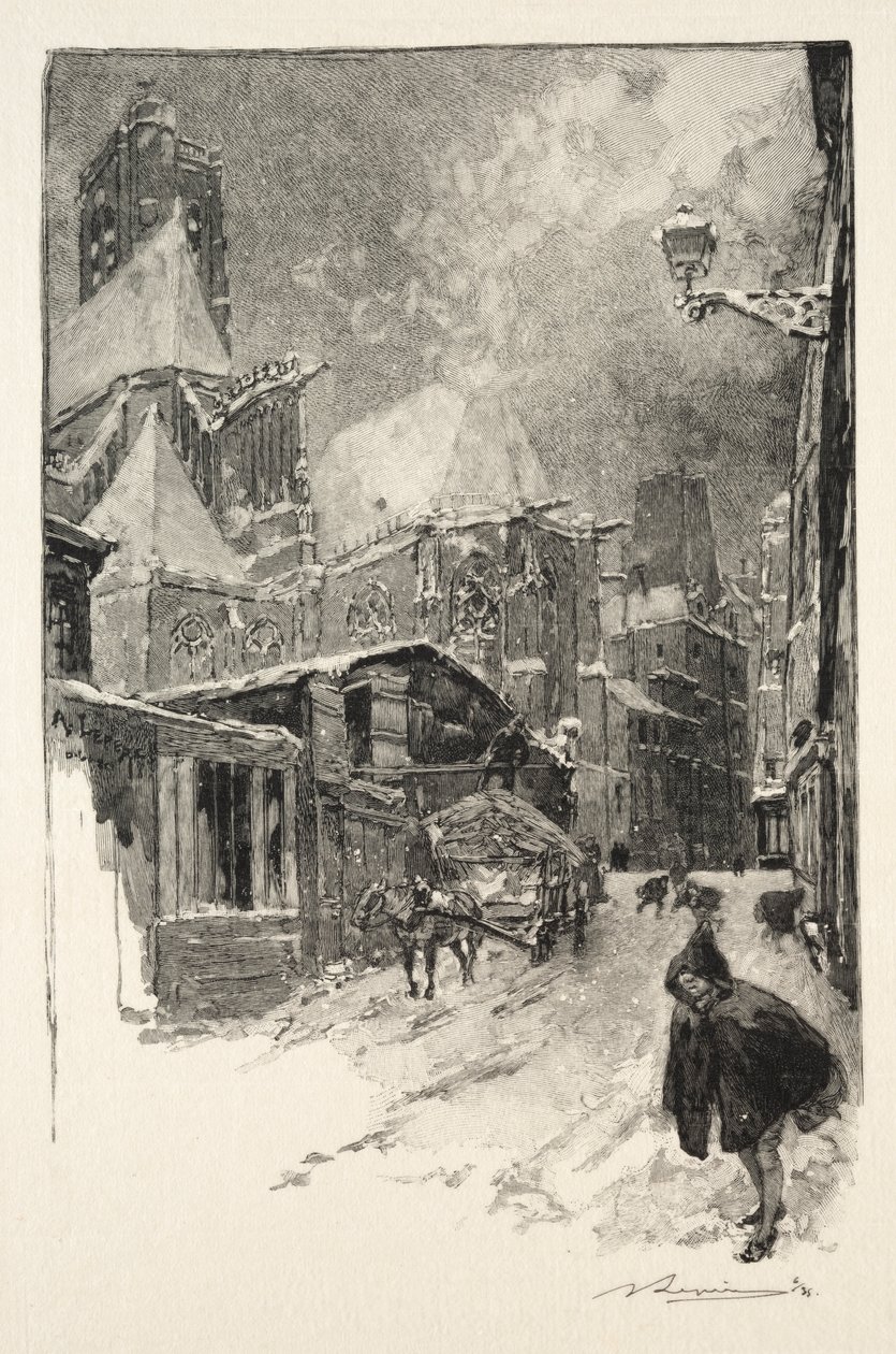 Barres Sokağı, 1886. by Auguste Louis Lepère