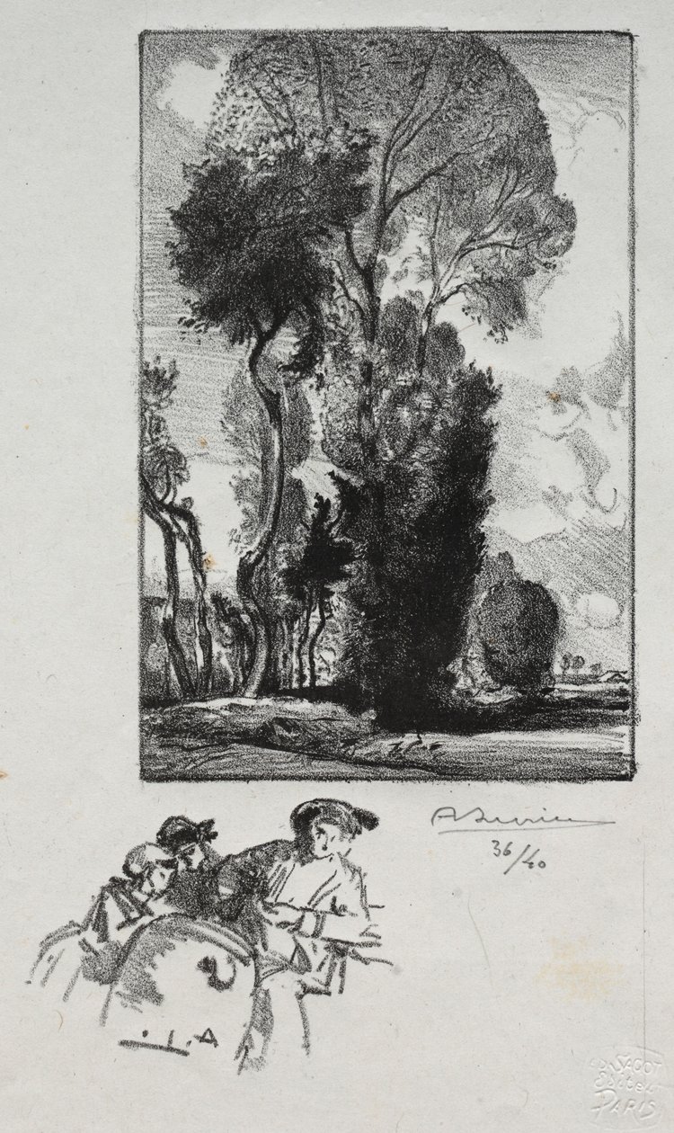 Le Bocage, 1909. by Auguste Louis Lepère