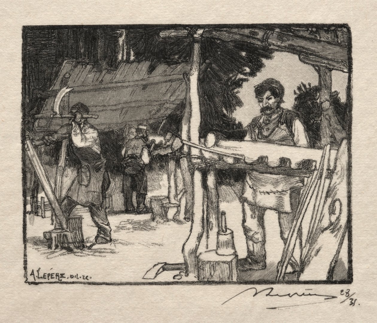 Çıta Yapıcı, 1889. by Auguste Louis Lepère