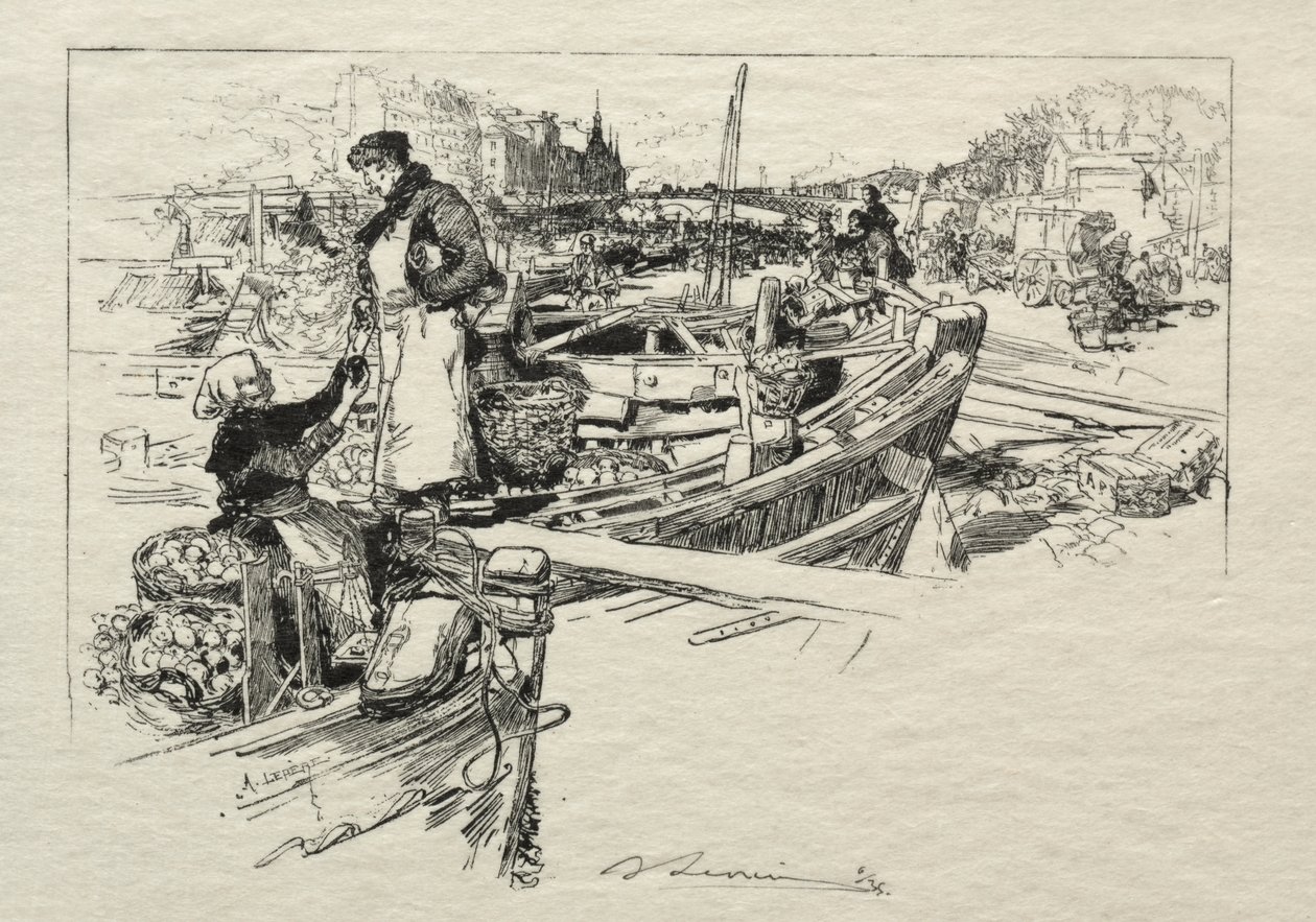 Elma Pazarı, 1 Numara by Auguste Louis Lepère