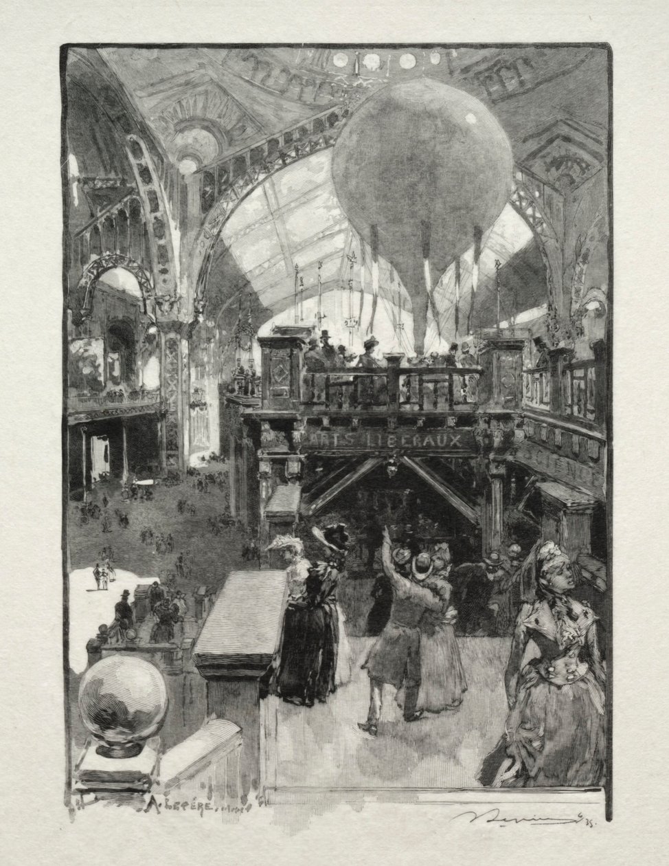 Liberal Sanatlar Sarayı, İçişleri. by Auguste Louis Lepère