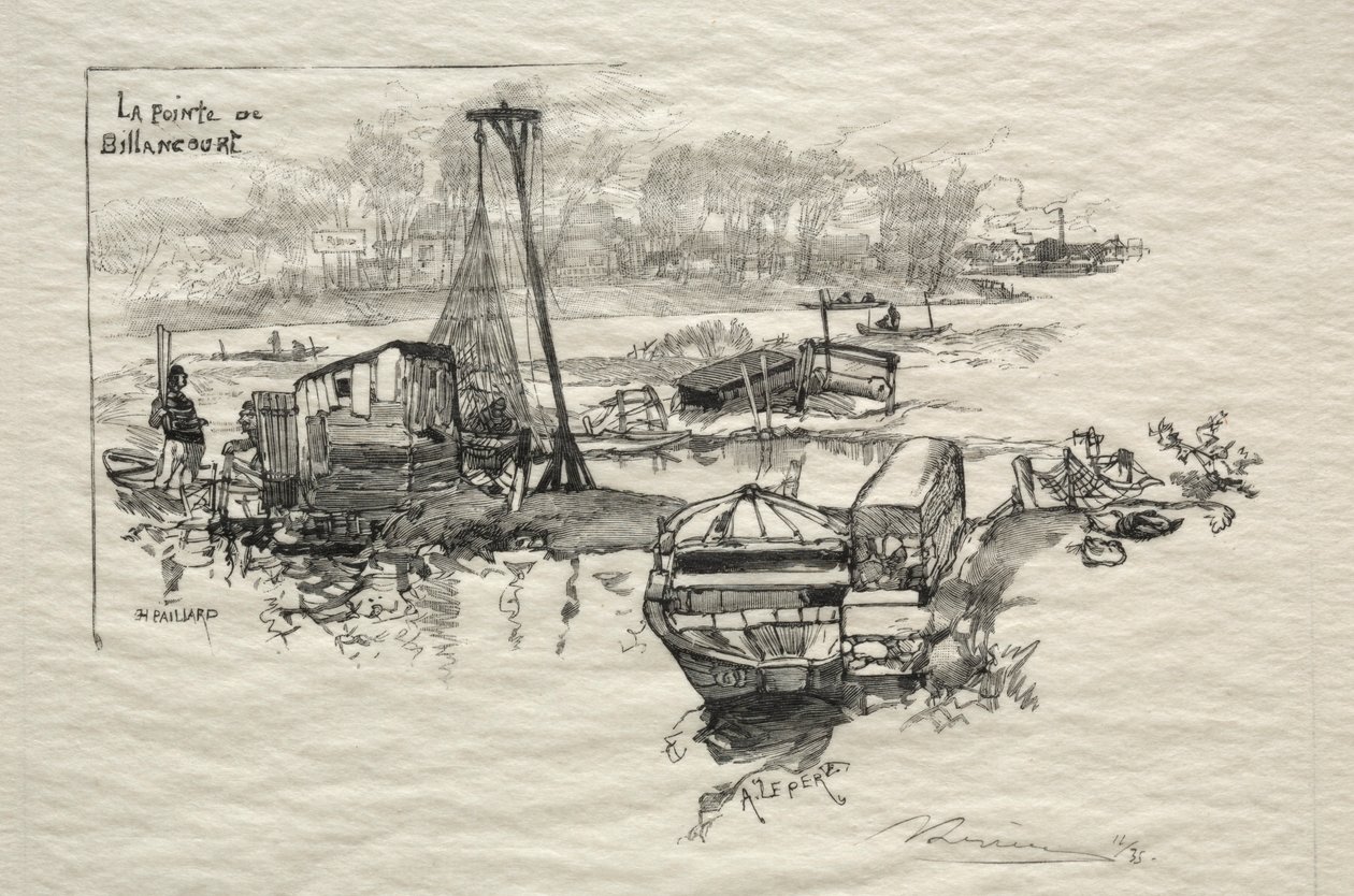 Billancourt Noktası. by Auguste Louis Lepère