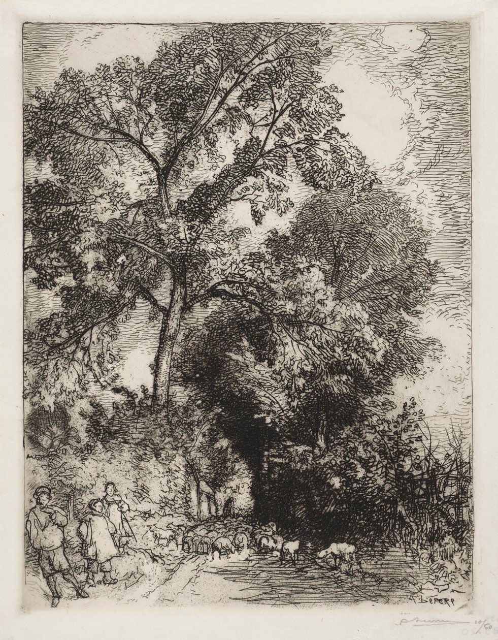 Sürünün Dönüşü, Crèvecoeur by Auguste Louis Lepère