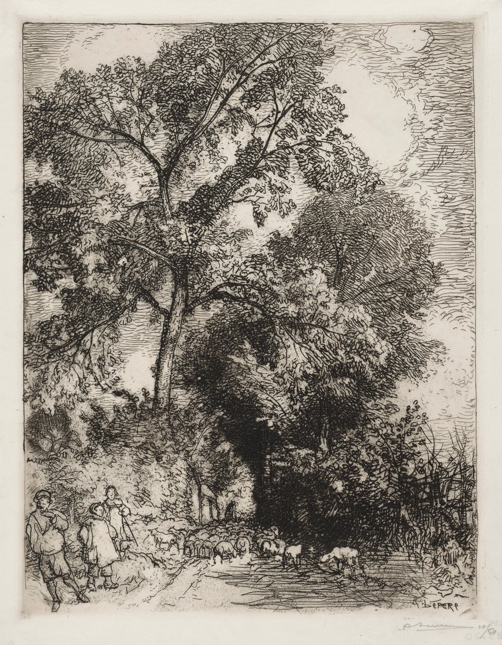 Sürünün Dönüşü, Crèvecoeur, 1913. by Auguste Louis Lepère