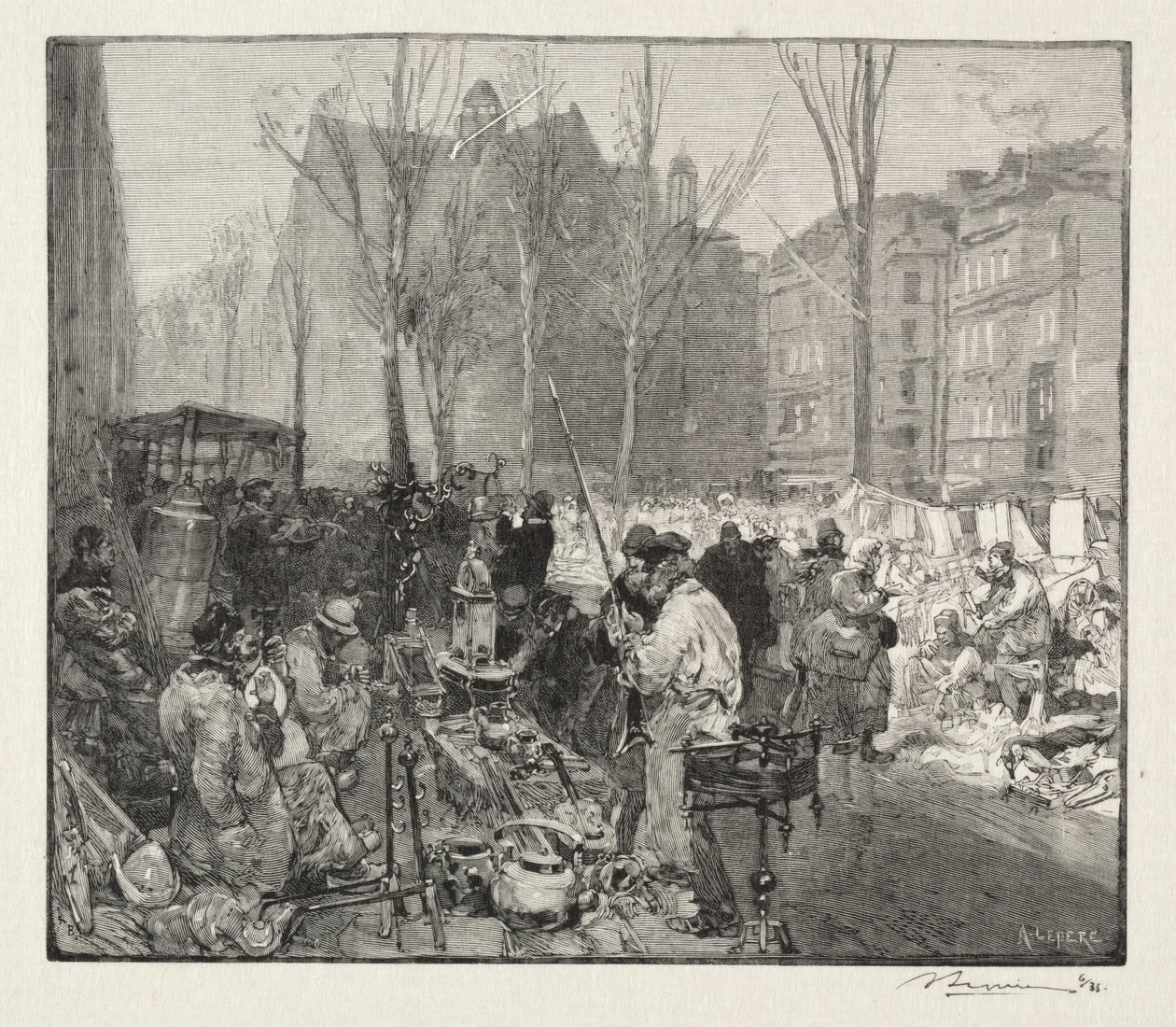 Hurda Pazarı. by Auguste Louis Lepère