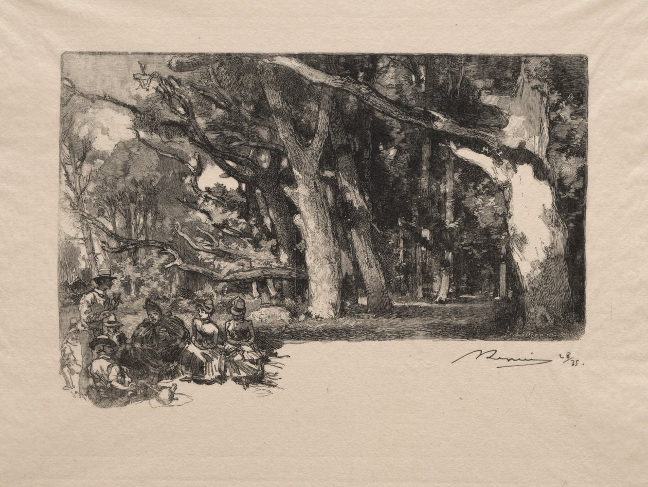ormanda öğlen by Auguste Louis Lepère