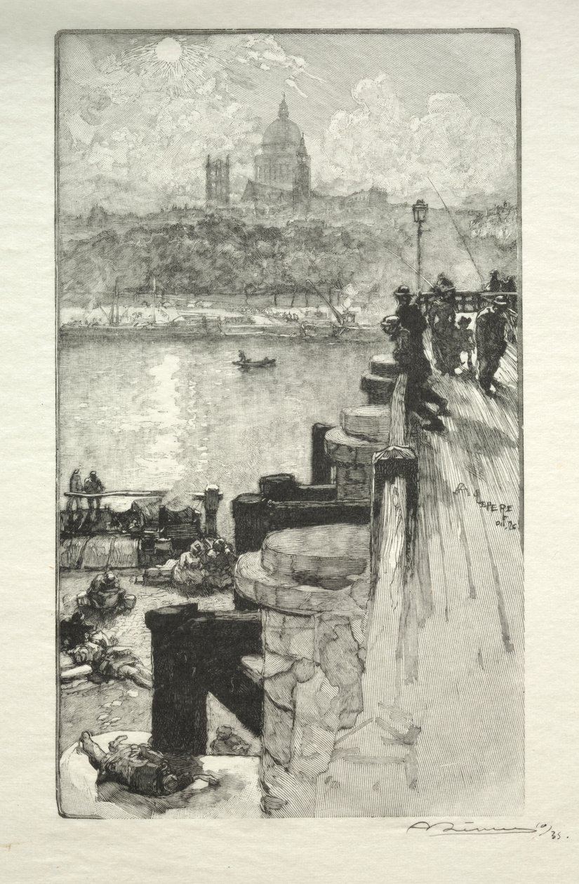 Montagne Ste. Genevieve by Auguste Louis Lepère