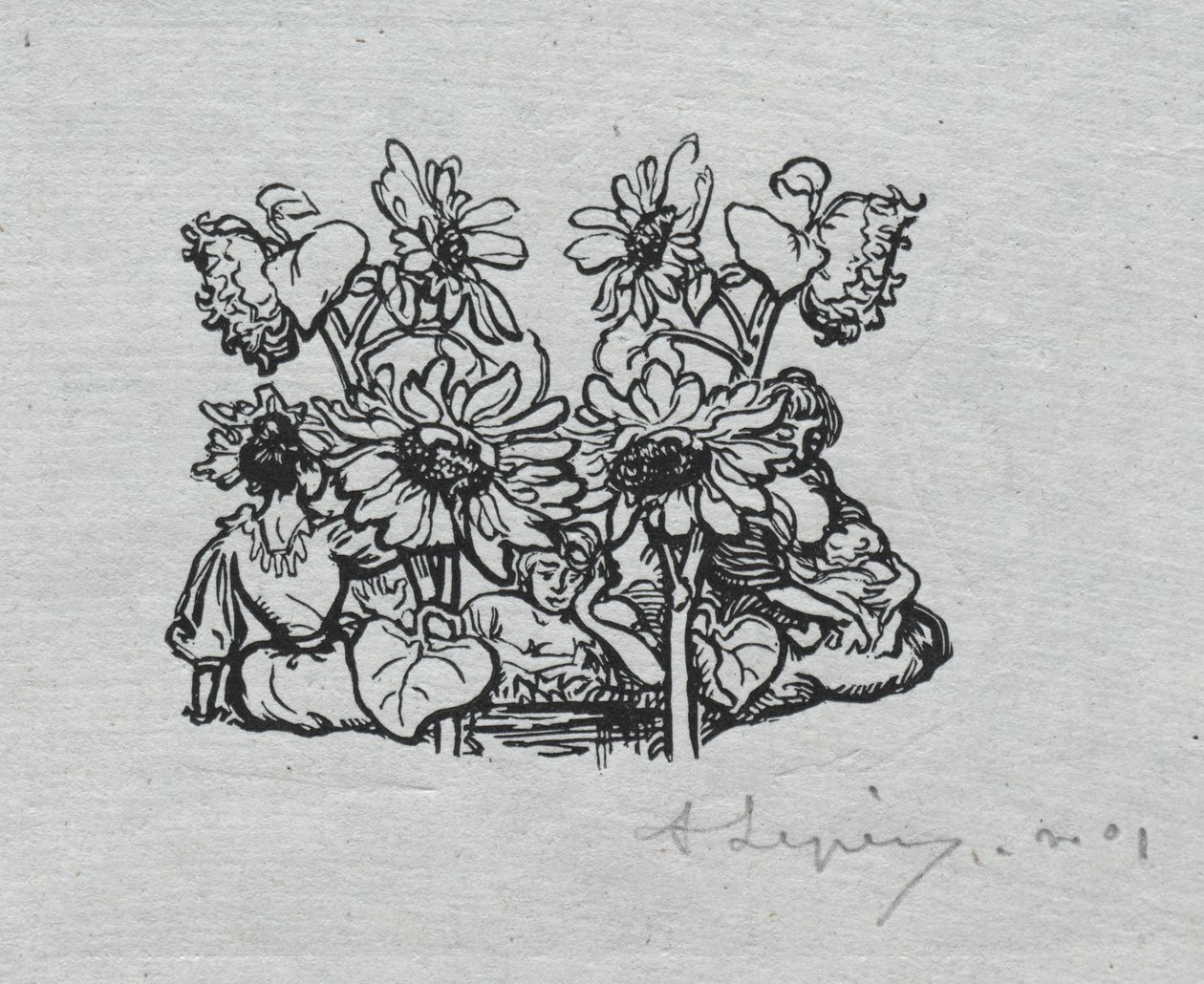 Paris Almanak, 1897: Kuyruk parçası, Yaz, 1897. by Auguste Louis Lepère