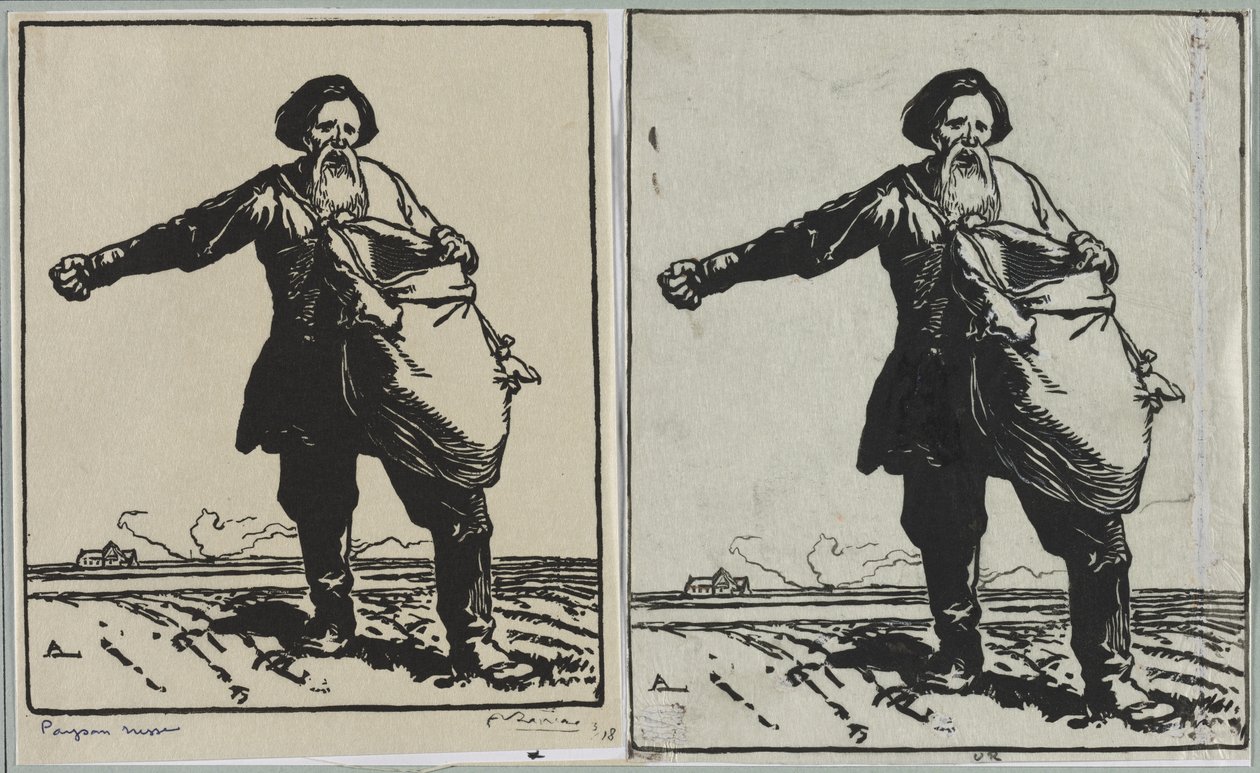 Rus köylüsü, 1914. by Auguste Louis Lepère