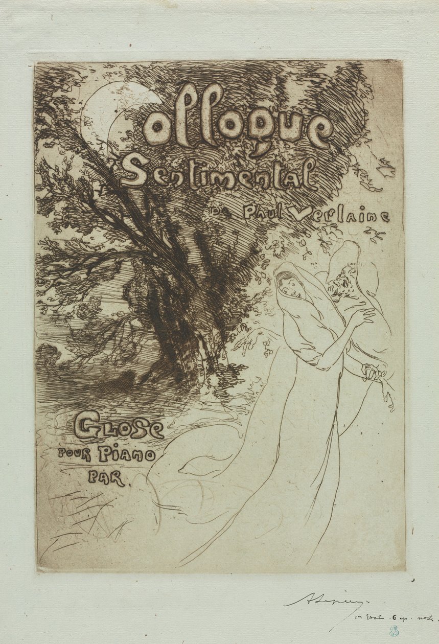 Paul Verlaine'in Duygusal Konuşması by Auguste Louis Lepère