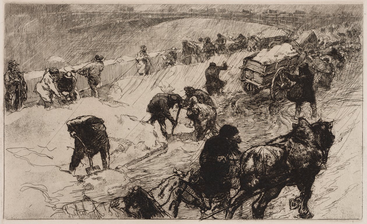 Kartopu Savaşı: Quai aux Fleurs, 1890. by Auguste Louis Lepère