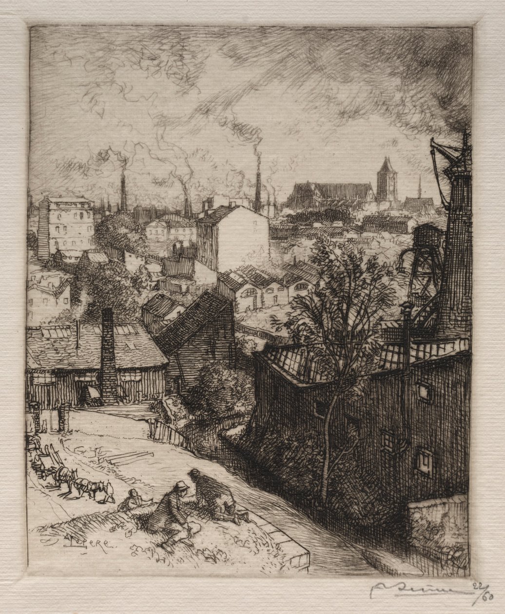 St. Denis Hatırası, 1913. by Auguste Louis Lepère