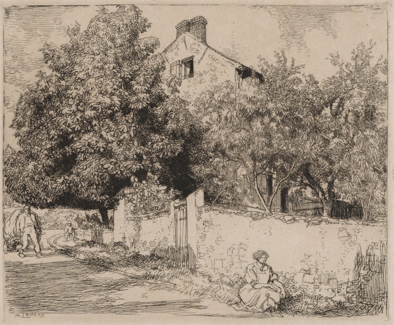 Madam B. Evi, 1915. by Auguste Louis Lepère