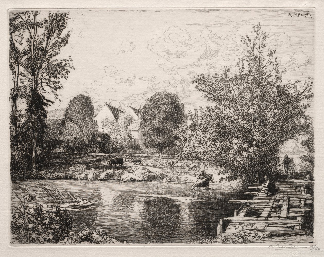 Eski Yaya Köprüsü by Auguste Louis Lepère