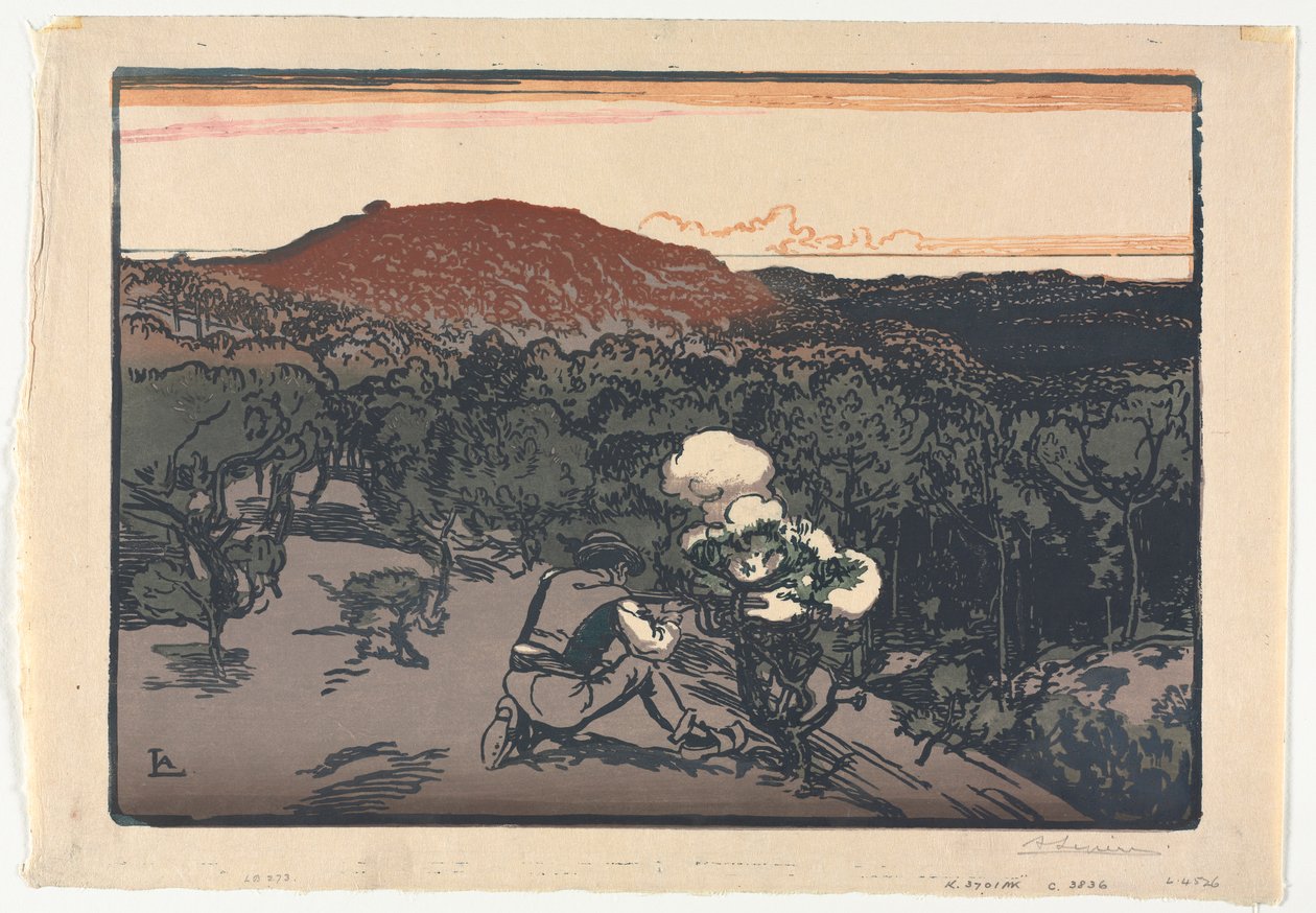 Kaçak Avcı, Saint Jean de Mont Kum Tepeleri, 1901. by Auguste Louis Lepère