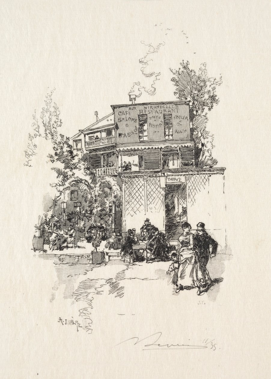 Bir Guinguet. by Auguste Louis Lepère