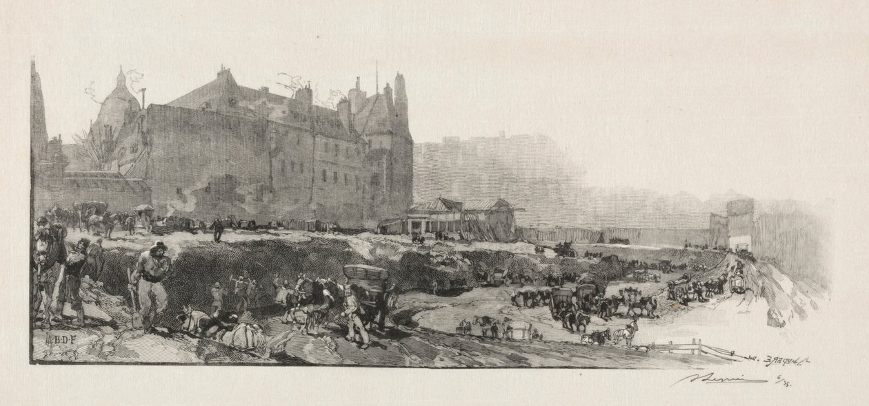 Eski Sorbonne. by Auguste Louis Lepère