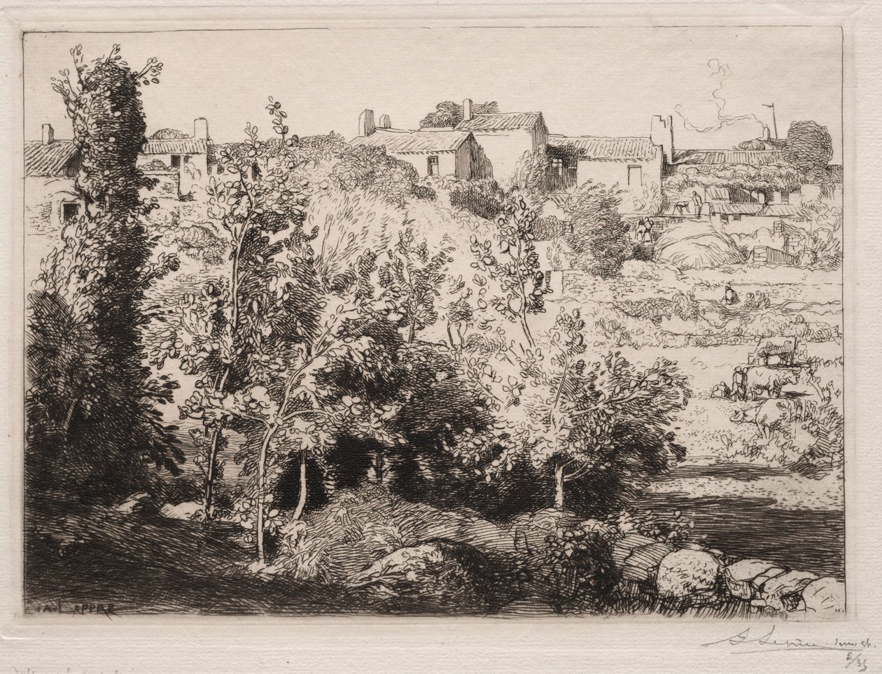 Millstone Köyü, 1907. by Auguste Louis Lepère