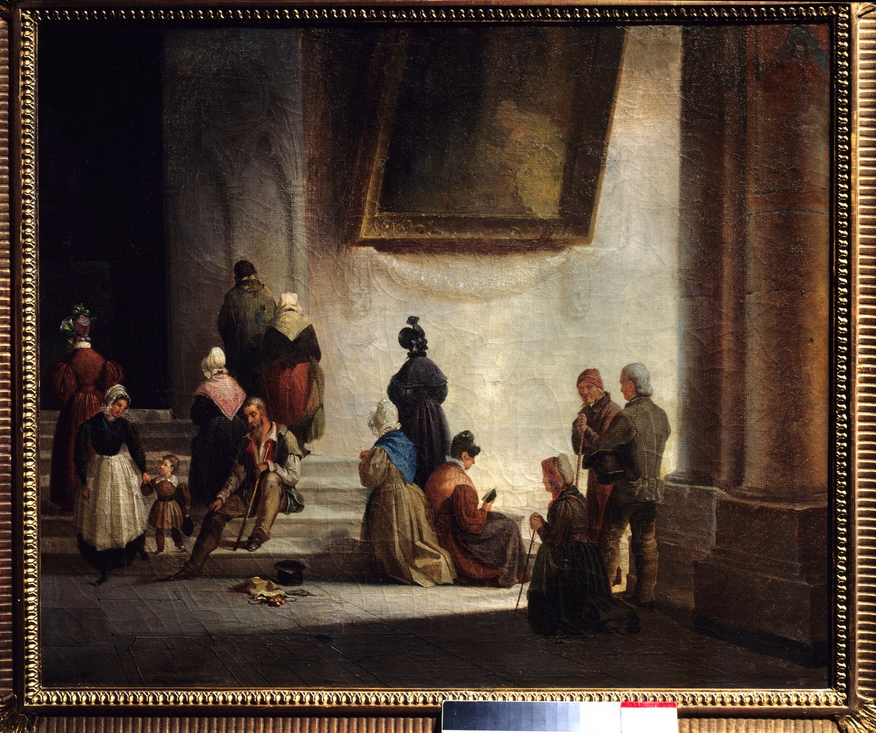 Aumone kilisede Resim Auguste Migette (1802-1884) 1834 Metz Güzel Sanatlar Müzesi by Auguste Migette