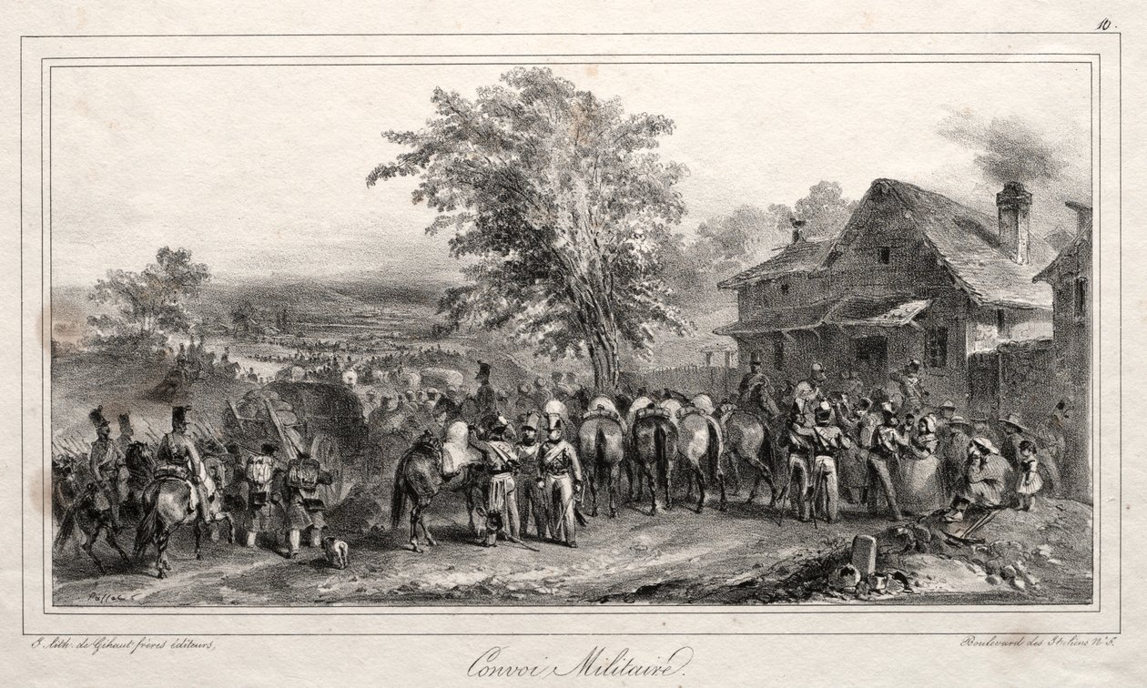 1831 Albümü: Askeri konvoy by Auguste Raffet