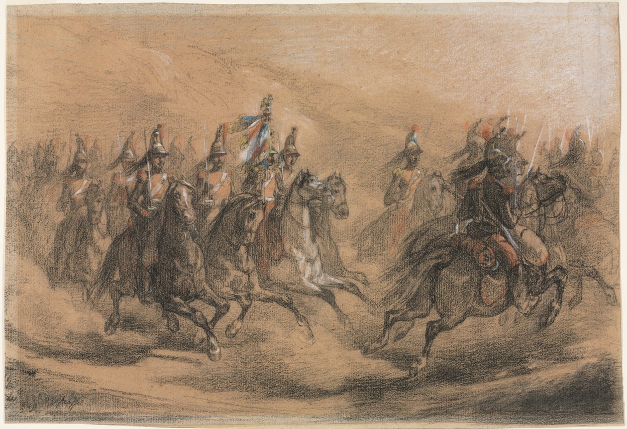 Süvari Hücumu, c. 1840. by Auguste Raffet