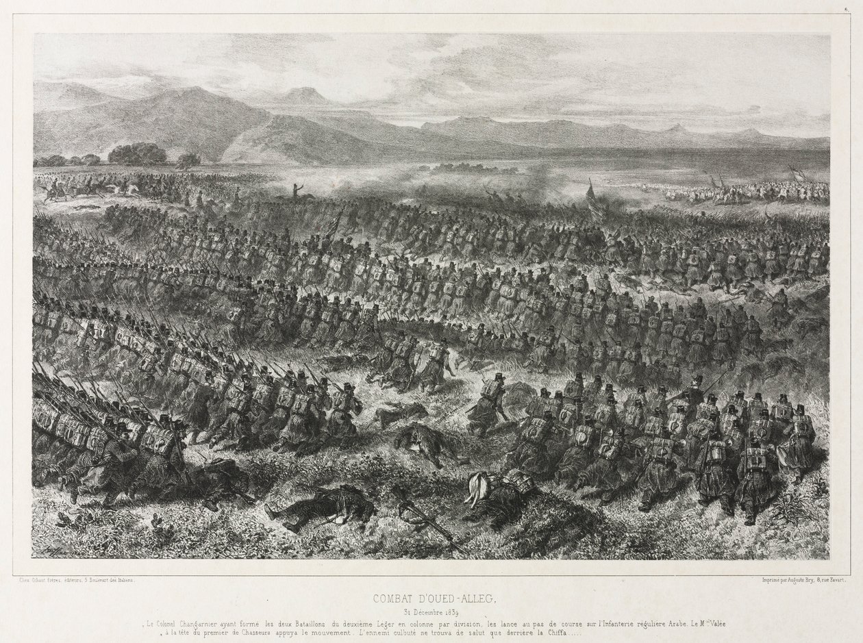 Oued-alleg Savaşı, 31 Aralık 1839, 1840. by Auguste Raffet
