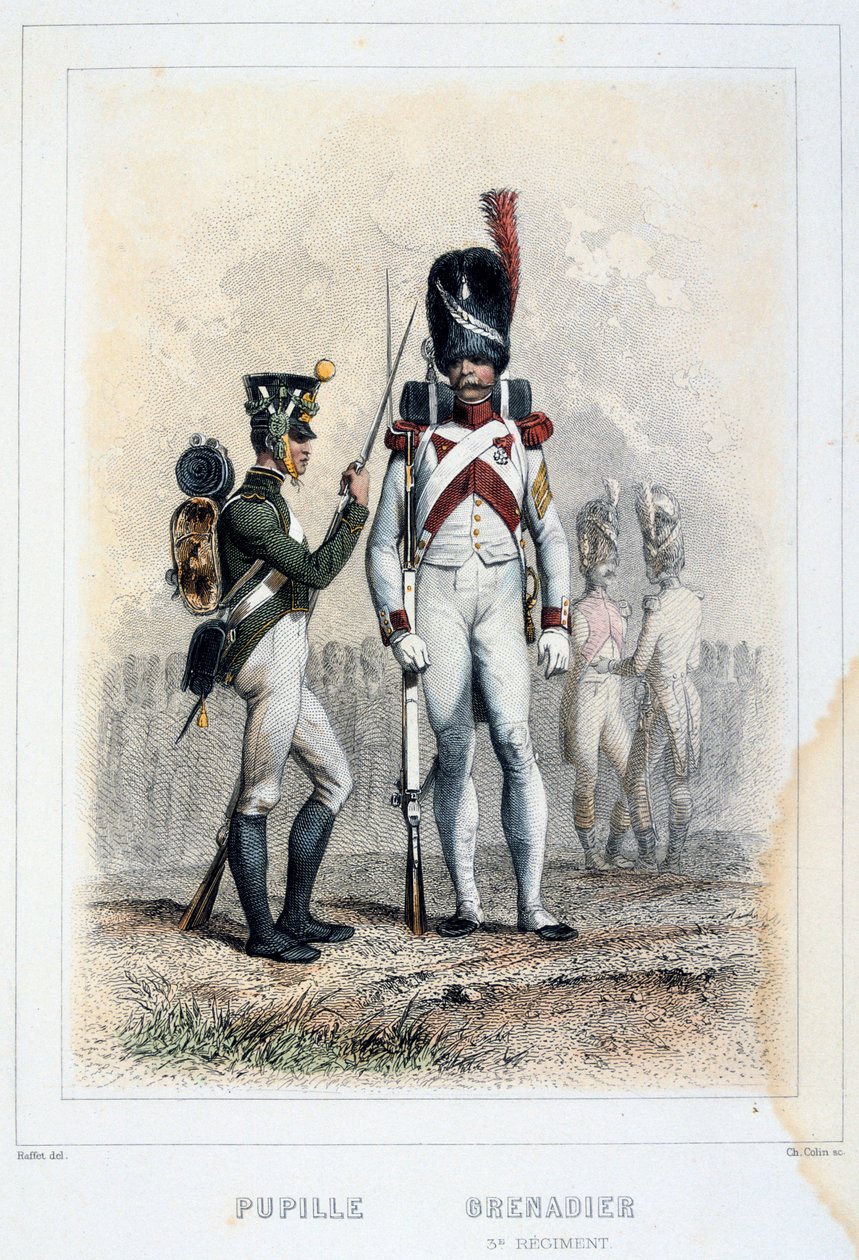 Grenadier ve 3. Alayın Öğrencisi, 1859. by Auguste Raffet