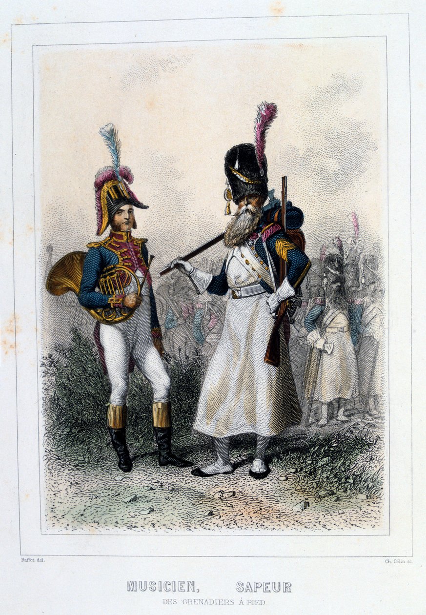 Müzisyen ve Grenadiers-à-Pied, 1859. by Auguste Raffet