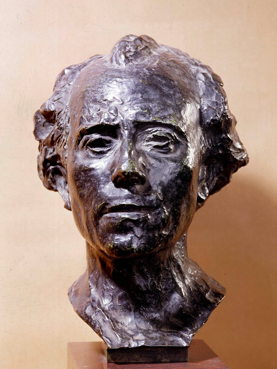 Gustav Mahler büstü (1860-1911) besteci Auguste Rodin Heykeli (1840-1917) 19. yüzyıl Paris, Musee Rodin by Auguste Rodin