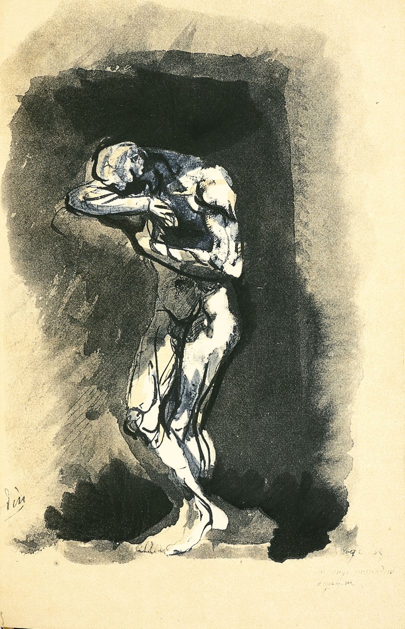 Les Fleurs du Mal için İllüstrasyon, Charles Baudelaire, 1887-1888 tarafından Kötülüğün Çiçekleri. by Auguste Rodin