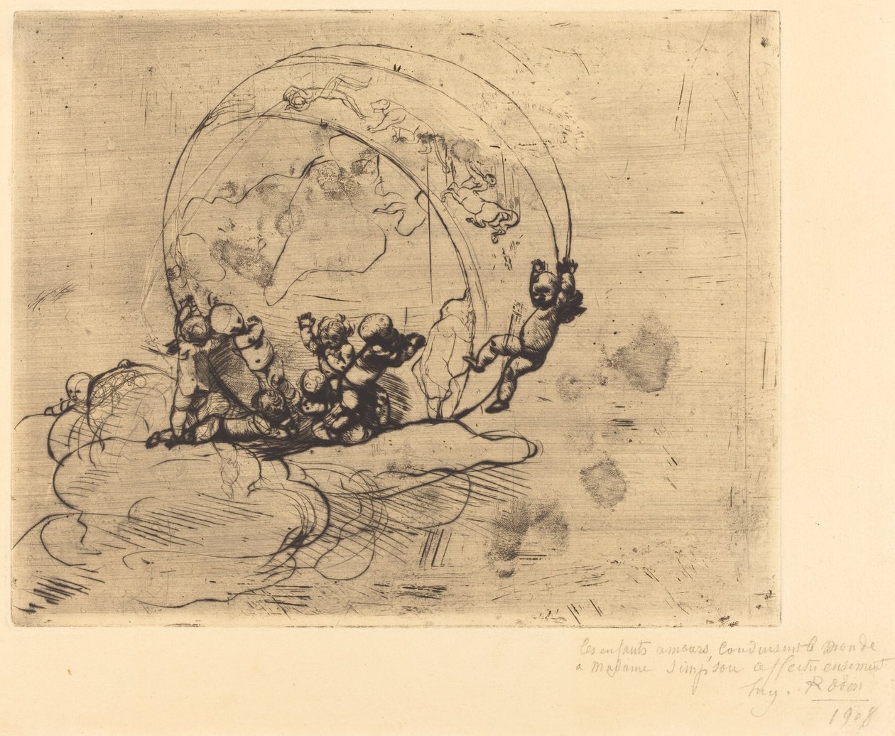 Dünyaya Liderlik Eden Cupids, 1881. by Auguste Rodin