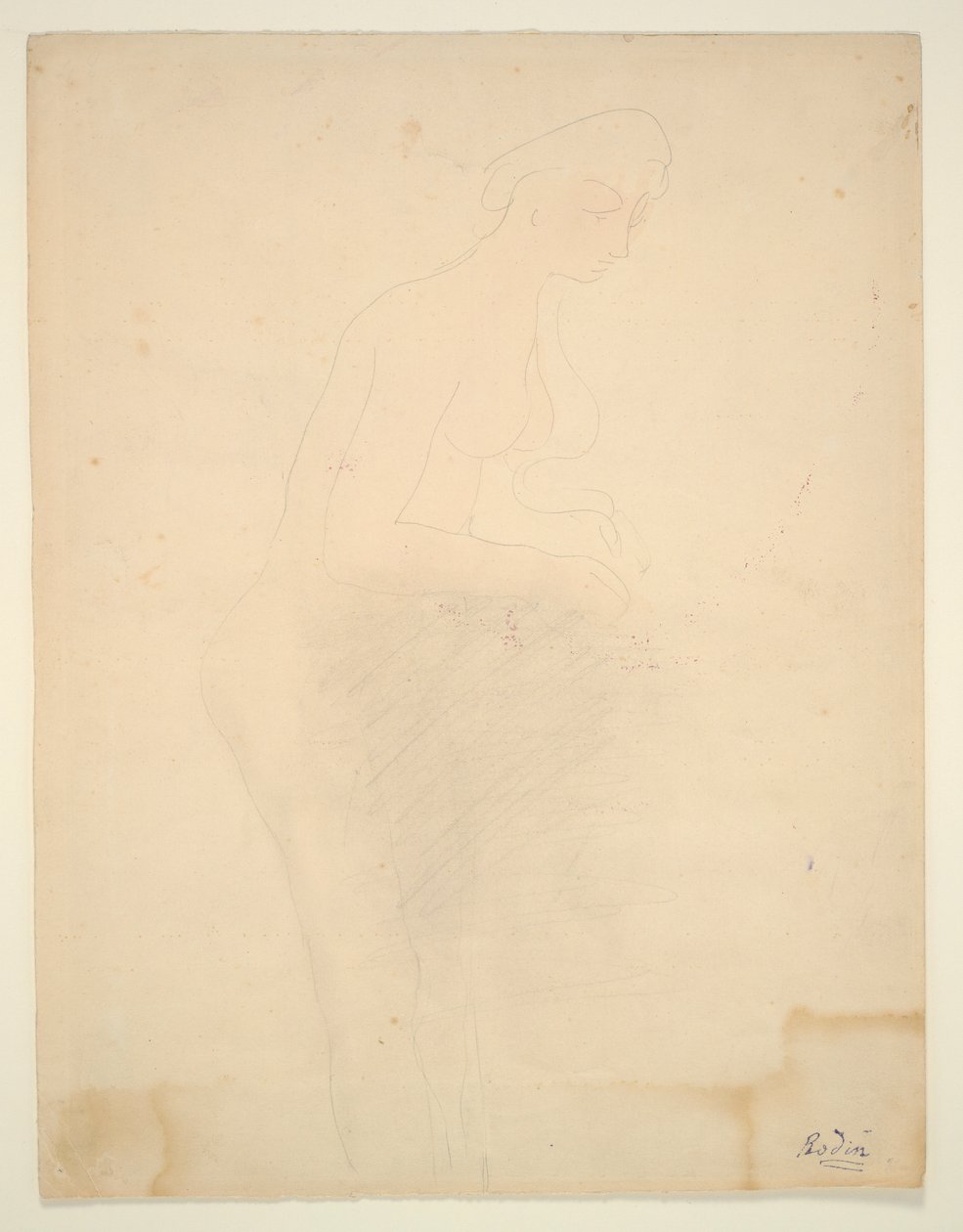 Çıplak Ayakta Sağ Profil by Auguste Rodin