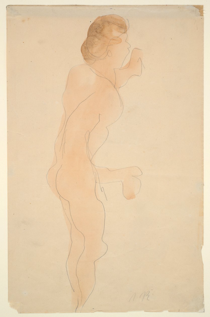 Çıplak Ayakta, Yan ve Arka by Auguste Rodin