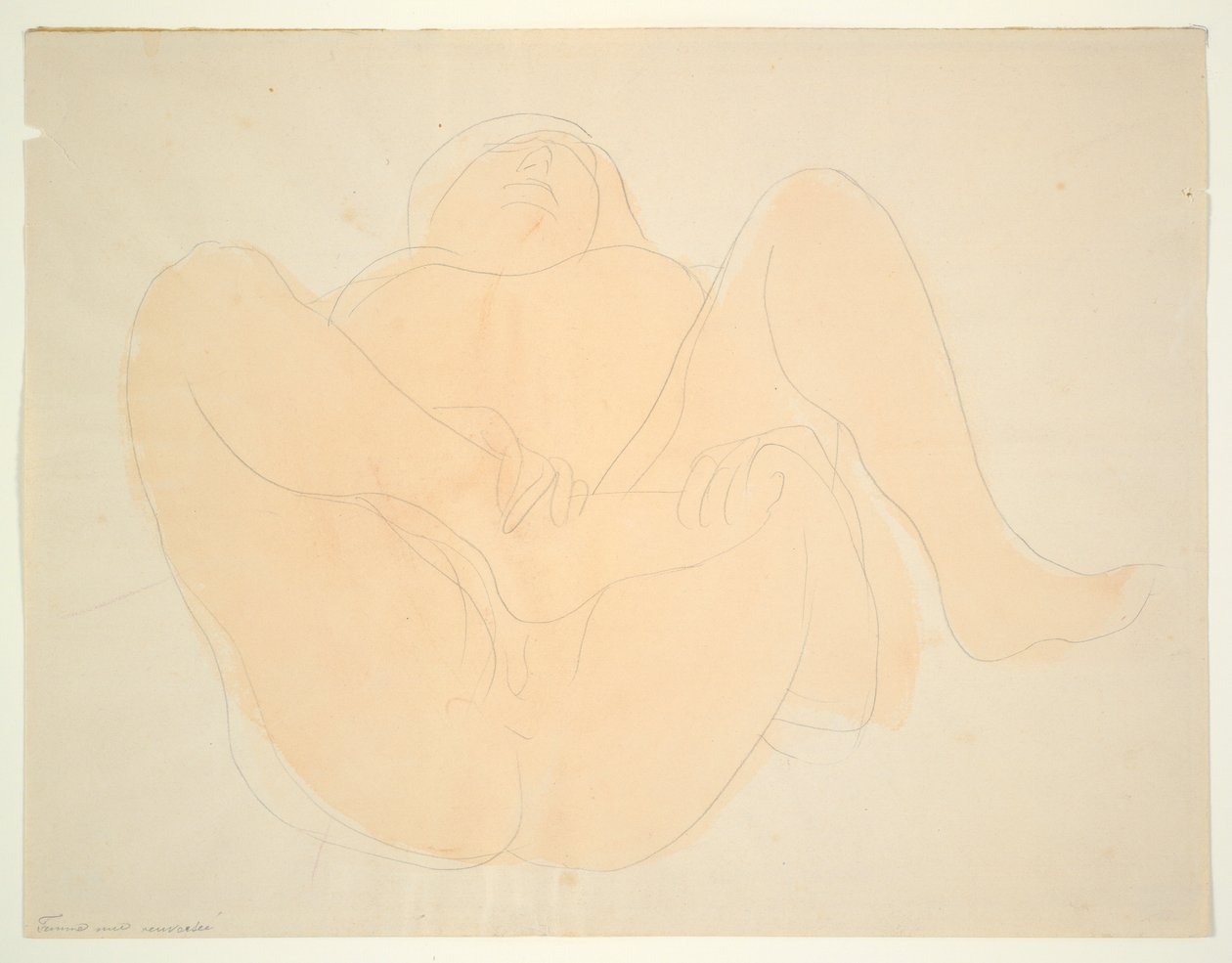 uzanmış kadın çıplak by Auguste Rodin