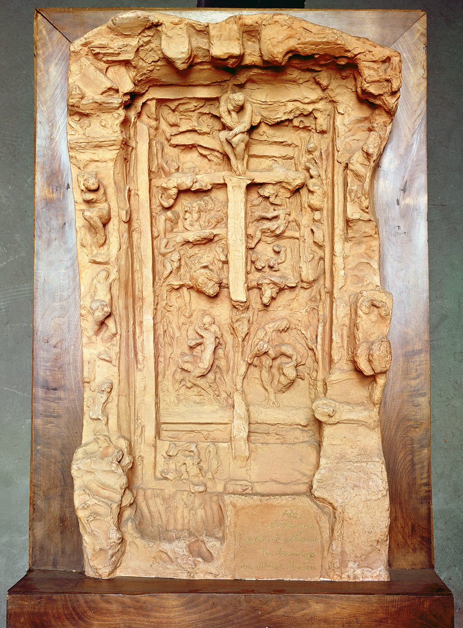 Cehennem Kapıları Çalışması, 1889-90 (pişmiş toprak) by Auguste Rodin