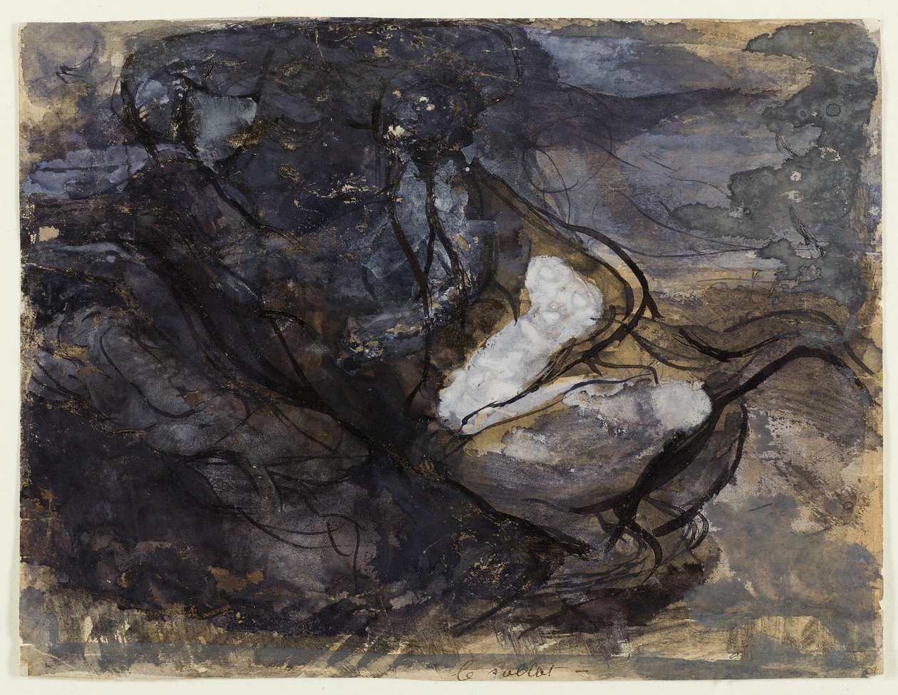 Cadıların Şabatı (recto); Sentor Eskizleri (verso) by Auguste Rodin