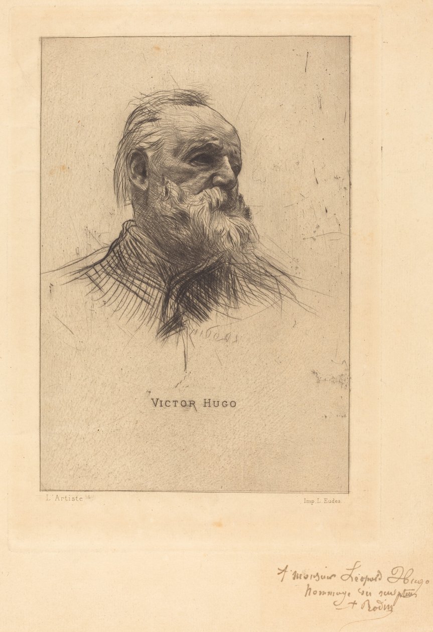 Victor Hugo, Üç Çeyrek by Auguste Rodin