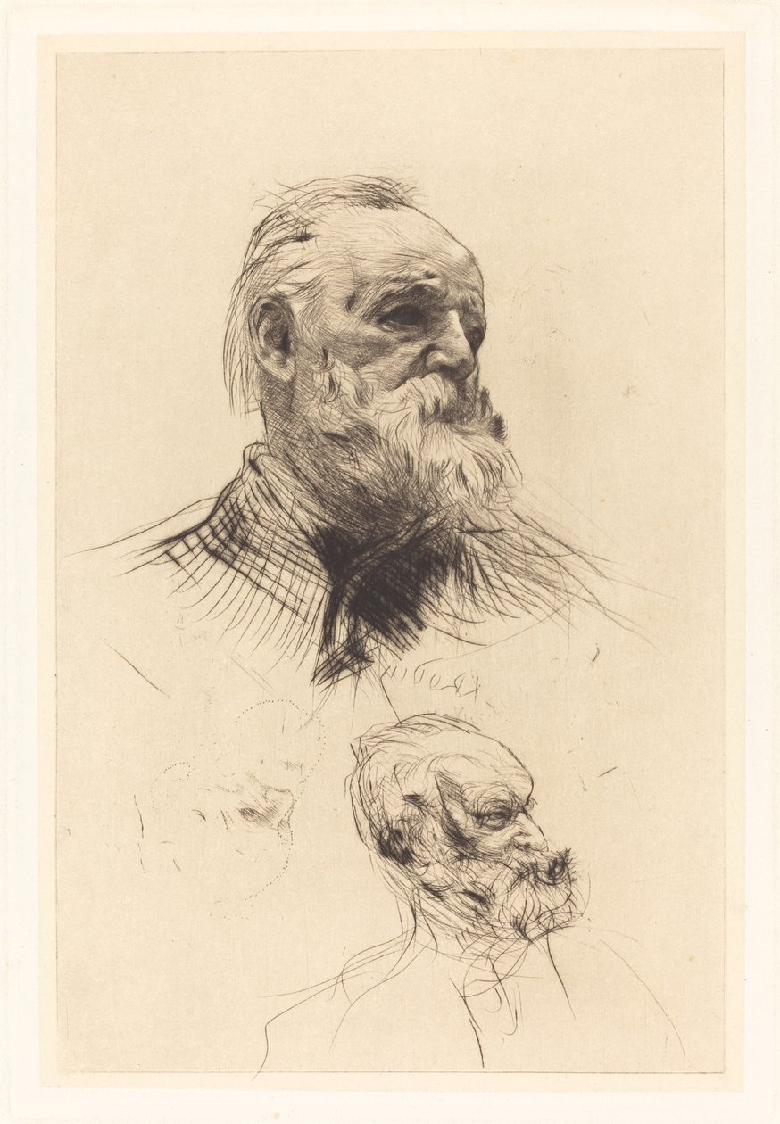 Victor Hugo, De Trois Quarts, 1884. by Auguste Rodin