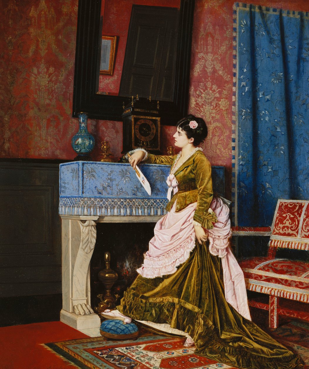 Bir An Yansıması, 1875 by Auguste Toulmouche