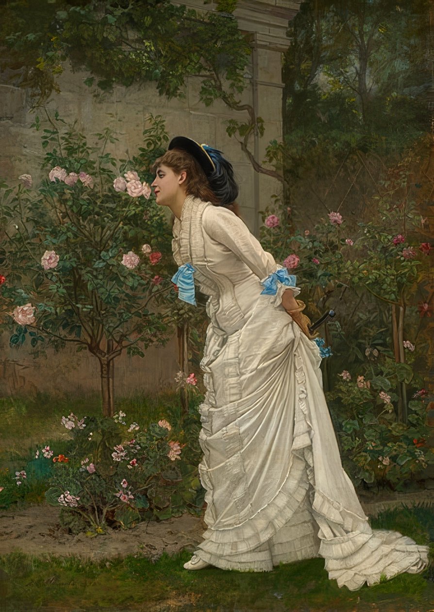 Gül kokulu bayan. 1879 by Auguste Toulmouche