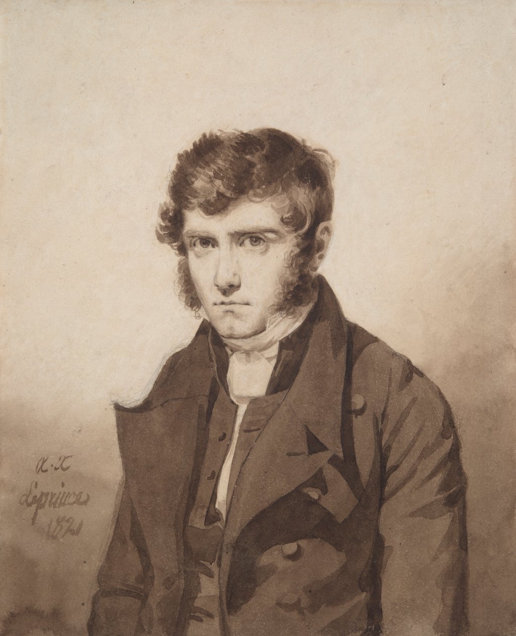 İsimsiz (Sanatçının Portresi by Auguste Xavier Leprince