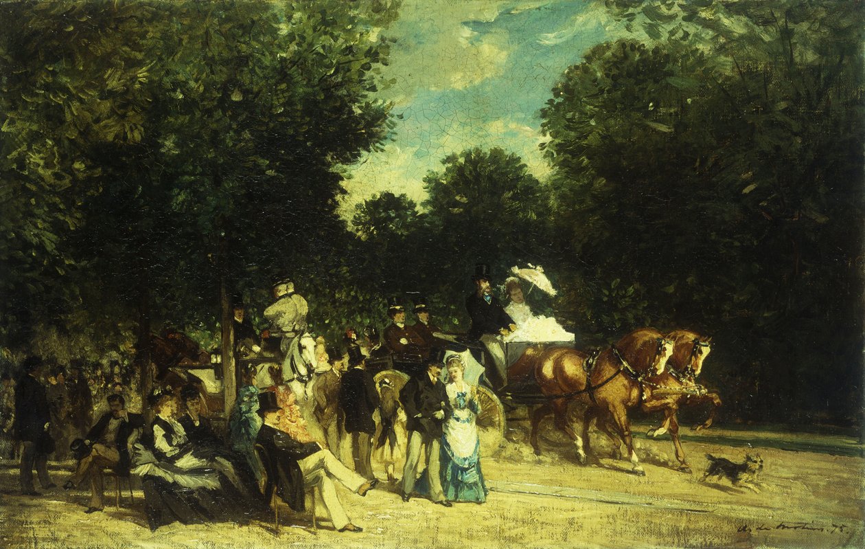 Parkta Bir Gün, 1875 by Auguste de Molins