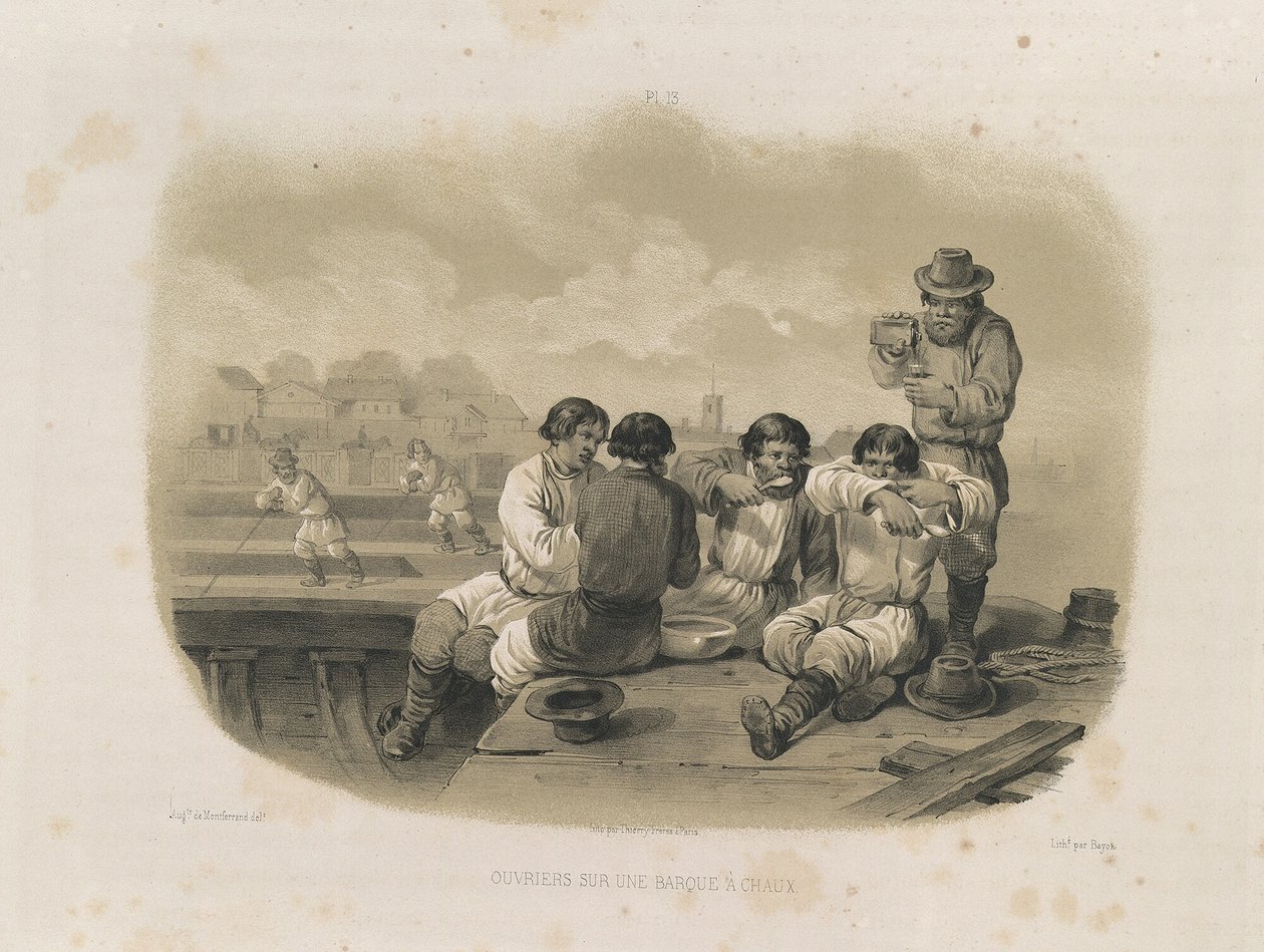 Teknede İnşaatçılar Kimden: The Construction of the Saint Isaacs Katedrali, 1845 by Auguste de Montferrand