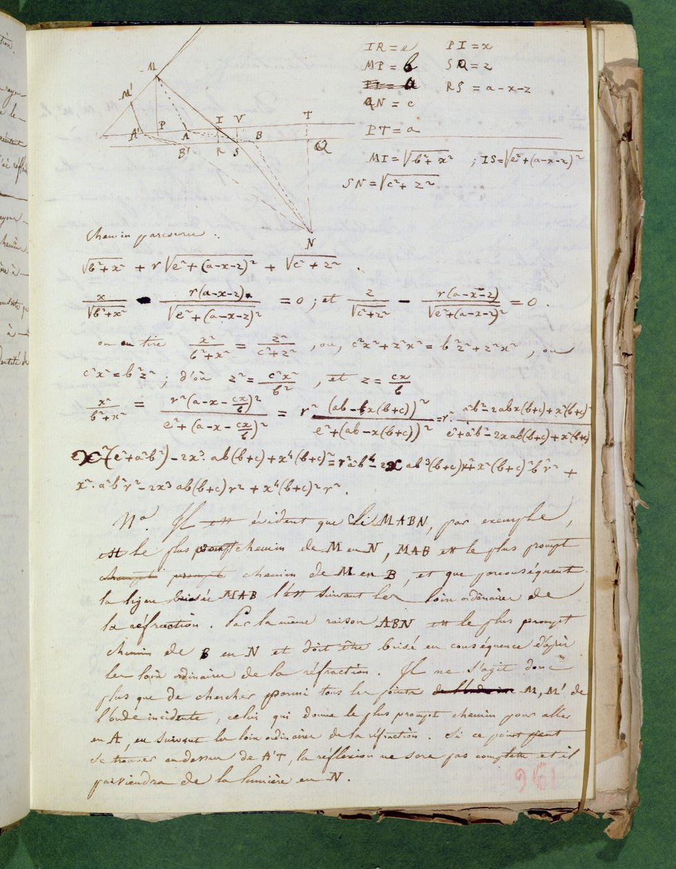 Ms 3412 Deney notları sayfası, 1823 by Augustin Jean Fresnel