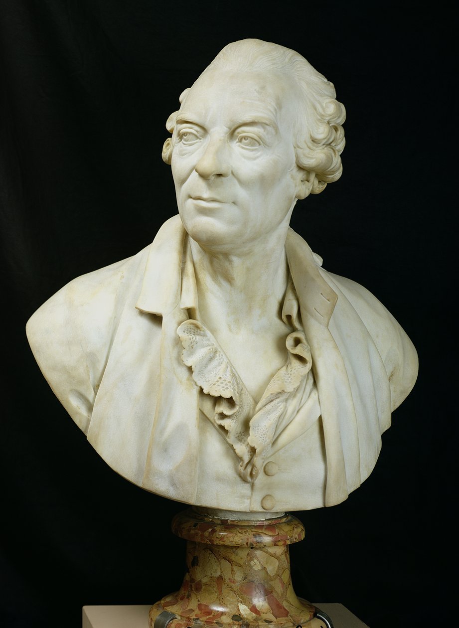 George Louis Leclerc Büstü (1707-88) Buffon Kontu, 1773 (mermer) by Augustin Pajou